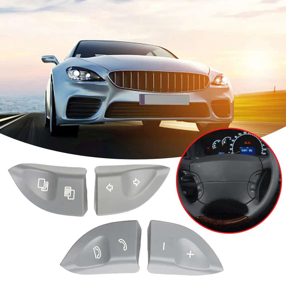 Multi-function Switch Buttons 2208210679 Car Steering Wheel Switch Control Buttons Cover for Mercedes-Benz S CL Class W220 W215