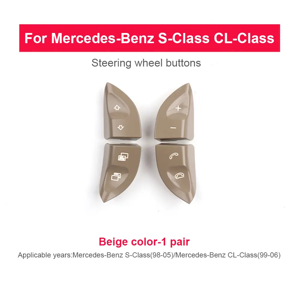 Multi-function Switch Buttons 2208210679 Car Steering Wheel Switch Control Buttons Cover for Mercedes-Benz S CL Class W220 W215