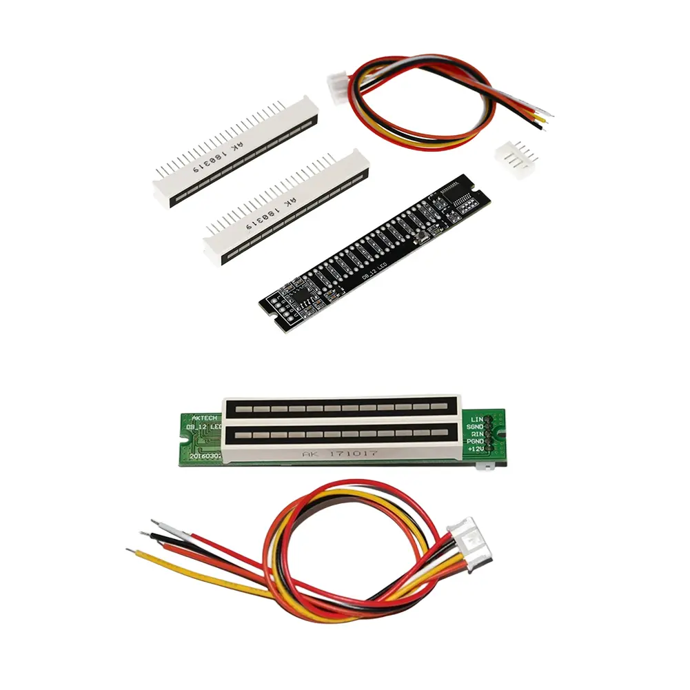 Dual Channel 12 Bit Audio LED Indicator Light Adjustable Light Speed LED Music Level Indicator Module DIY Electronic Kits