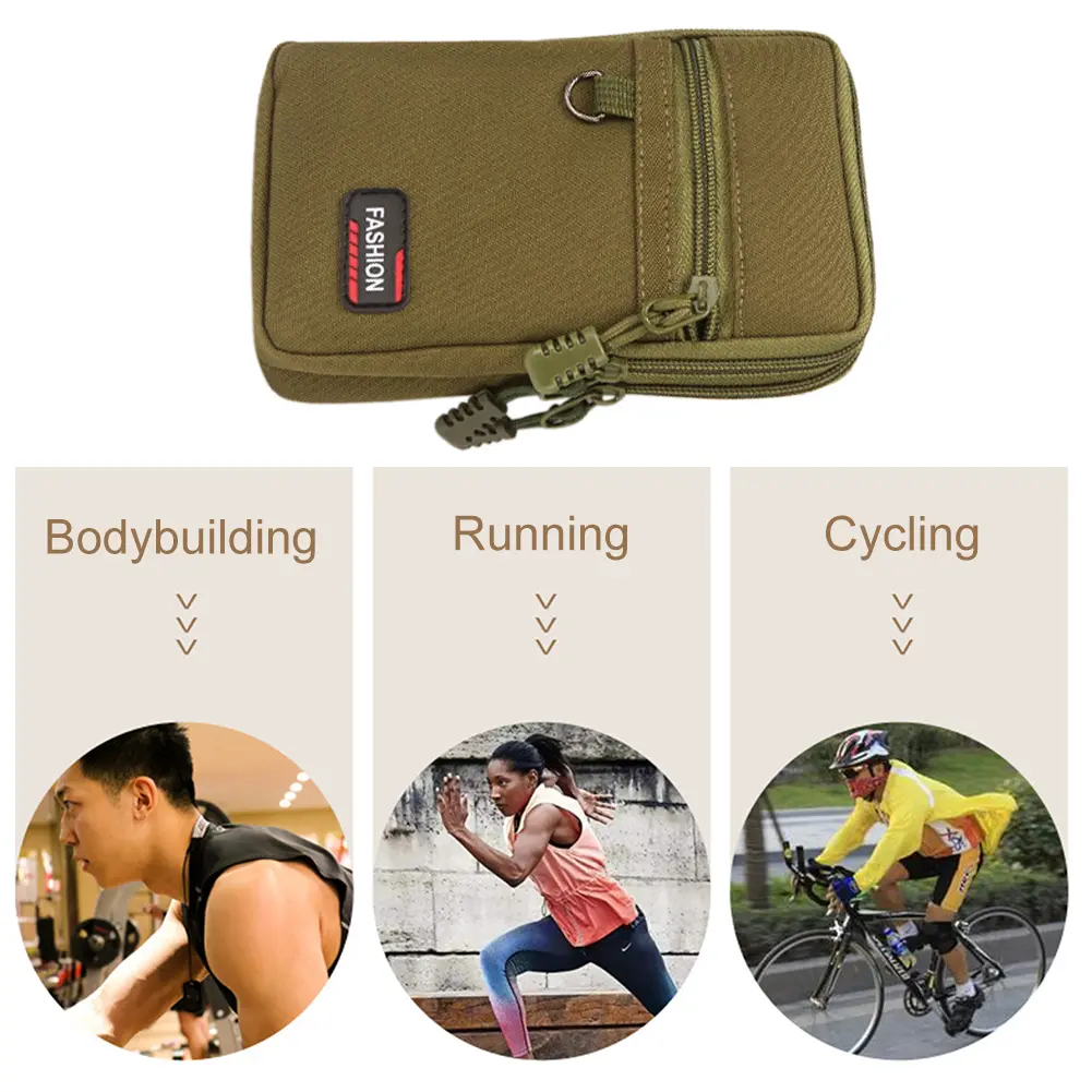 7 Inch Mobile Phone Pocket Portable Coin Phone Organizer Bag Nylon Wear-resistant Lightweight for Outdoor Camping Hunting
