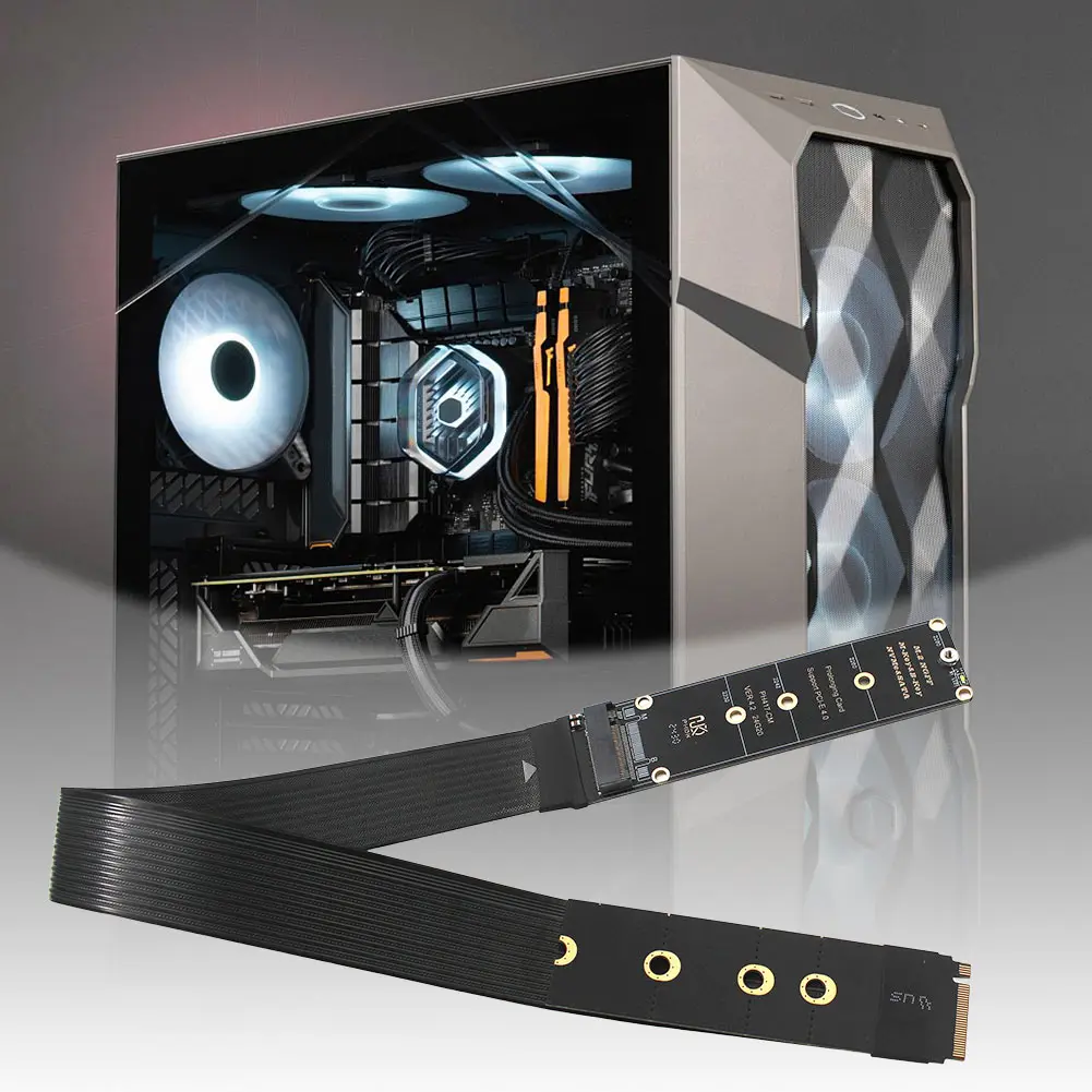 M.2 NVME NGFF M-Key SSD Extension Cable Support PCle4.0 M.2 NVMe SSD Extension Cable for M.2 2230 2242 2260 2280 SSD