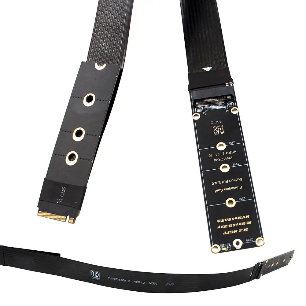 M.2 NVME NGFF M-Key SSD Extension Cable Support PCle4.0 M.2 NVMe SSD Extension Cable for M.2 2230 2242 2260 2280 SSD