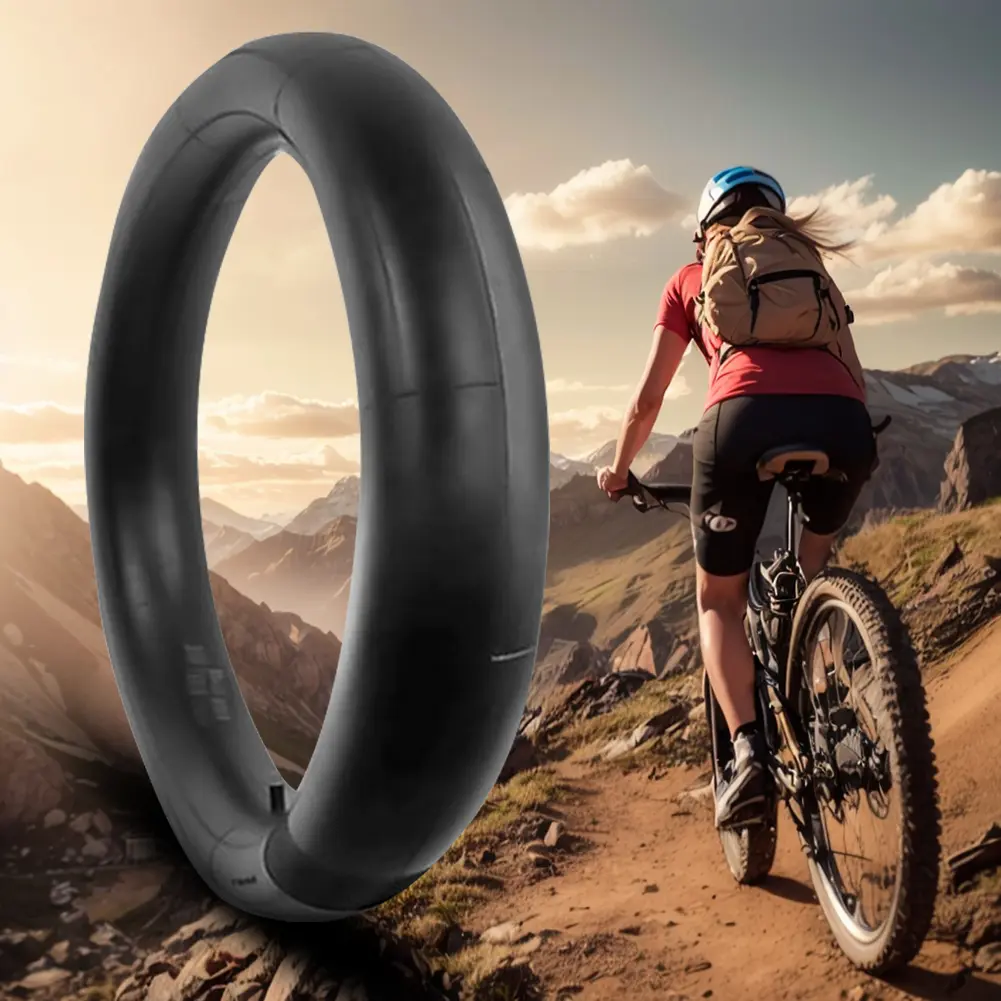Fat Bike Tube with AV Schrader Valve Bike Inner Tube Butyl Rubber MTB Fat Inner Tube for Snow Beach Bicycle