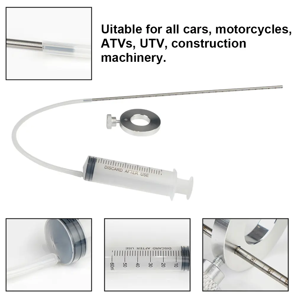 Fork Oil Level Gauge with Adjustable Ring Fork Oil Tool Kit Fork Oil Level Adjuster Motorcycle Fork Suspension Oil Level Gauge