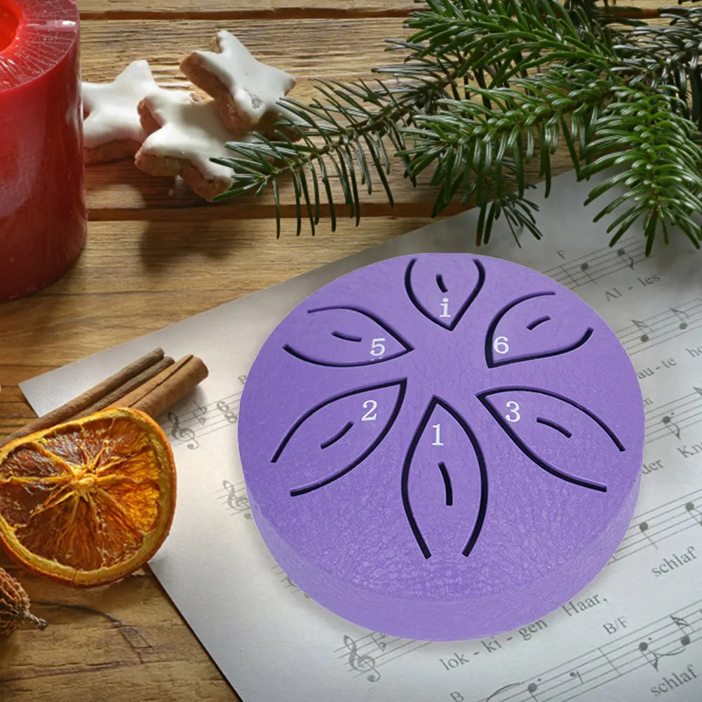 3 Inches 6 Notes Steel Tongue Drum Mini Handpan Drum Percussion Musical Instruments for Yoga Meditation Unique Gift