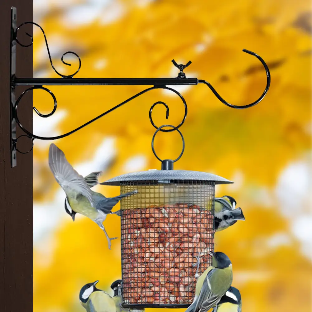 1/2PCS Flower Hook Metal Planter Boxes Hanging Flower Pots Swivel Hooks Metal Flower Hangers Hanging Plant Brackets Plant Hook