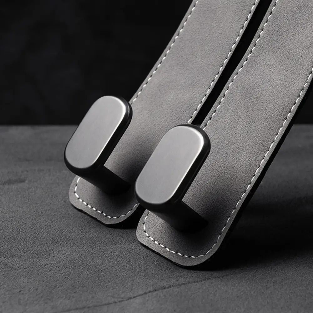 Car Headrest Hook Suede Microfiber Large Load-Bearing Hook Hanger Auto Back Seat Organizer Hanger for Vehicle SUV Auto