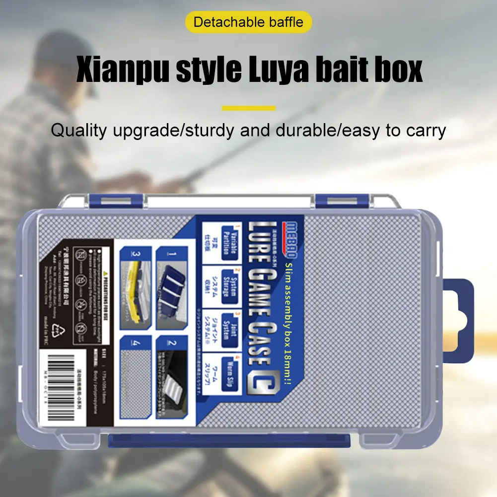 Portable Bead Hook Holder Waterproof Bait Lure Hook Boxes Compartments Shockproof Adjustable Partition Fishing Gear Accessories