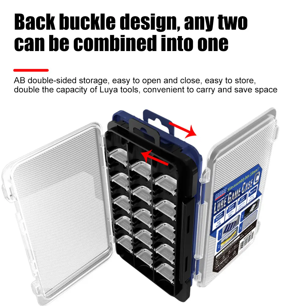 Portable Bead Hook Holder Waterproof Bait Lure Hook Boxes Compartments Shockproof Adjustable Partition Fishing Gear Accessories