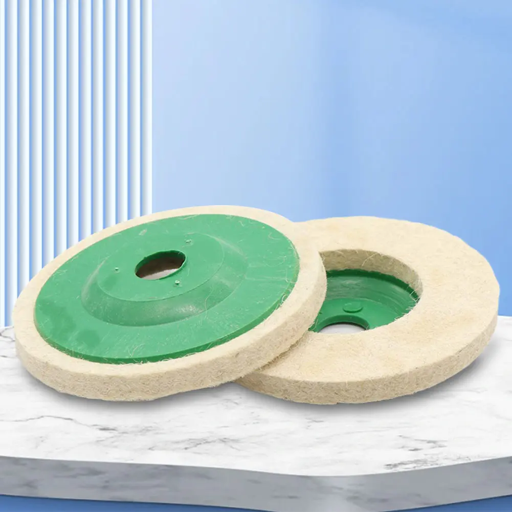 5 Pcs Wool Felt Polishing Pad Disc for Angle Grinder 4 Inch Polishing Wheel Disc 100mm for Car Metal Marble Glass Ceramics