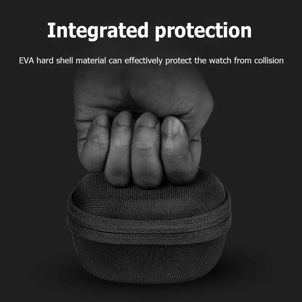 Hard Carrying Case EVA Hard Shell Travel Storage Bag for Apple Watch Series 7 6 5 for Huawei Watch Fit 2 for Haylou RS4 Plus/GST