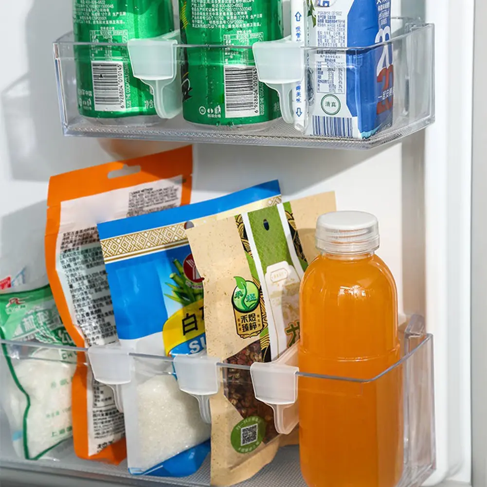 Fridge Shelves Kitchen Gadgets Fridge Storage Partition Board Free Adjustment Multifunctional Supplies for Beverages Milk Spices