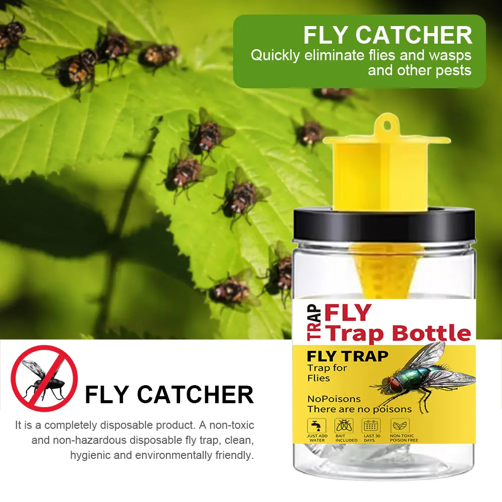 Insects Trapper PP+Wire Chain Fly Catchers Non-Toxic And Non-Hazardous for Canteens/Restaurants/Toilets/Rubbish Rooms