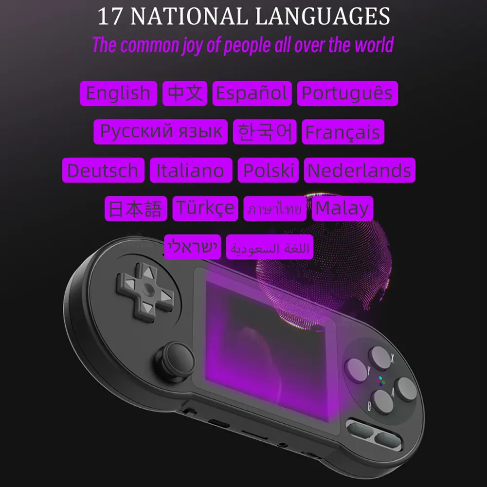 3 Inch Handheld Game Console With Rocker Mini Handheld Game Console Comfortable Grip Type-C Charging Birthday Gift for Children