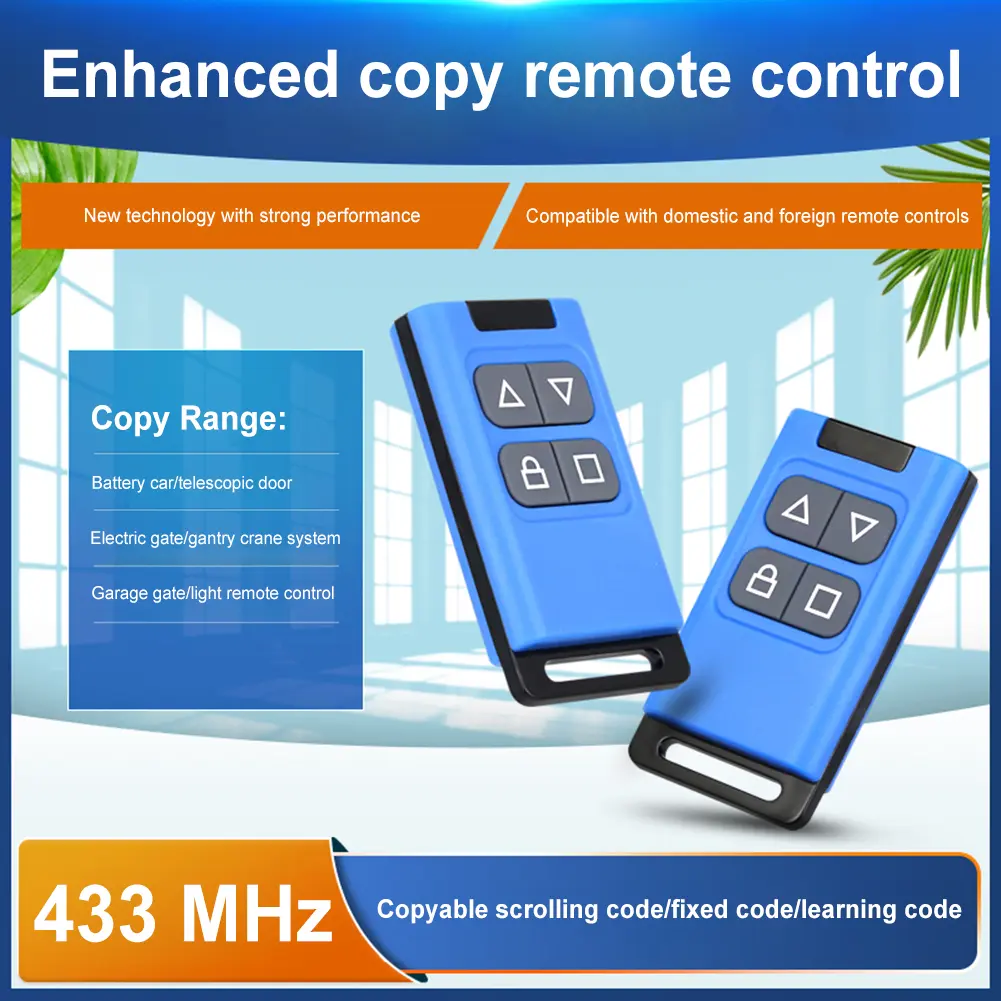 Wireless Remote Control 315 MHz/433 MHz Receiver Module RF Transmitter Duplicator Key for Electric Gate Garage Door