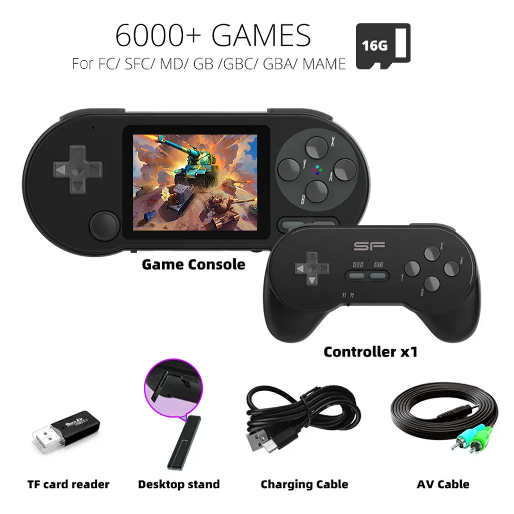 3 Inch Handheld Game Console With Rocker Mini Handheld Game Console Comfortable Grip Type-C Charging Birthday Gift for Children