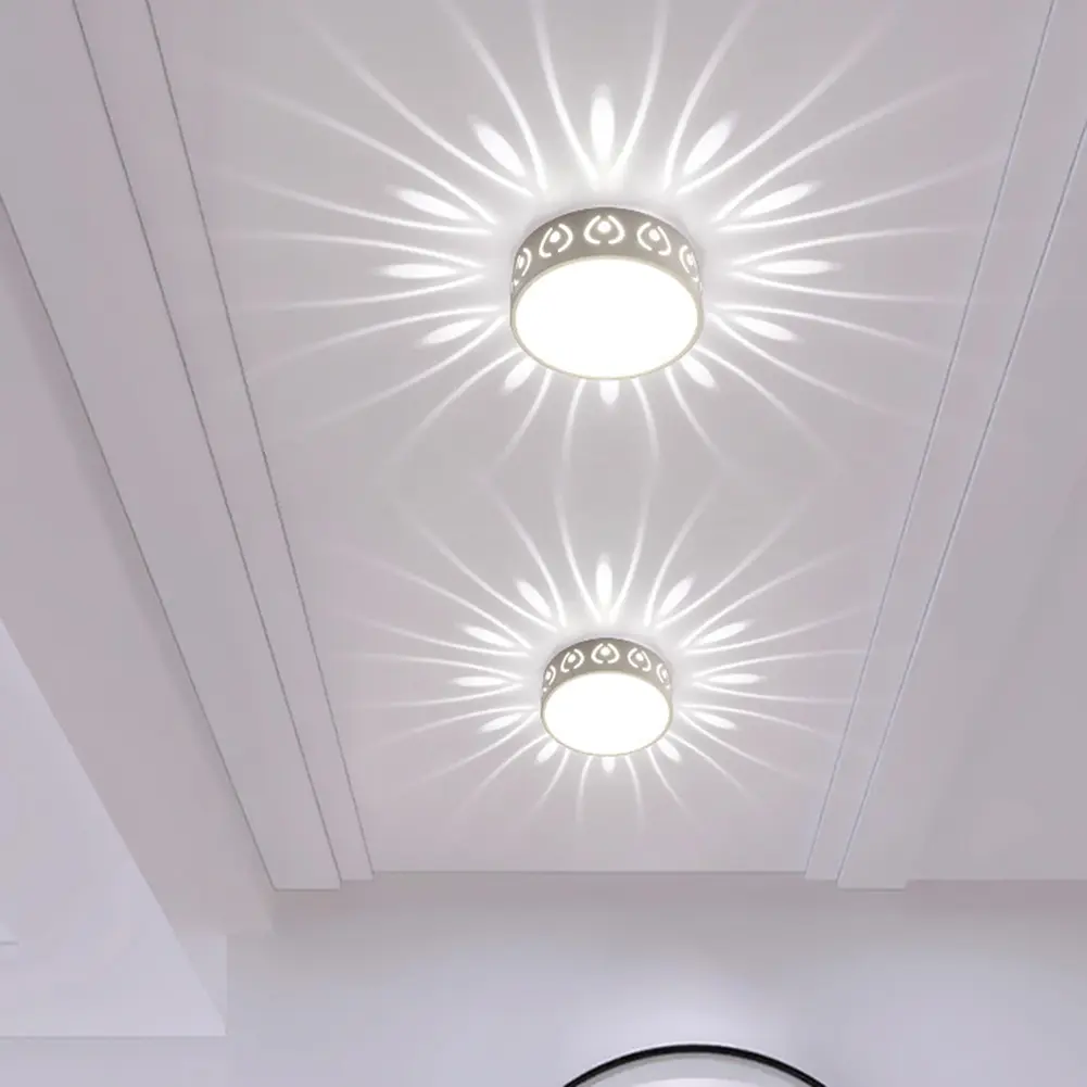 LED Indoor Lighting Energy Saving Entry Lights Protect Eyes Ceiling Fixture Easy Installation Brightness  for Living Room