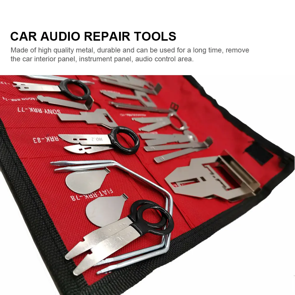 Stereo CD Repair Hand Tools Set Car Radio Removal Key Tool Kit Metal Car Audio Release Keys Extractor Car Audio Repair Tools