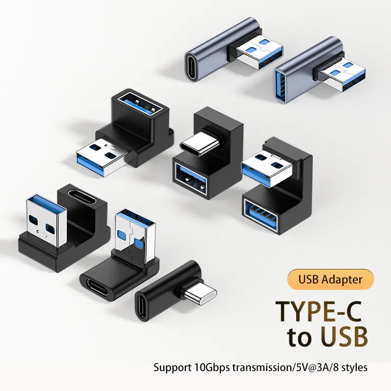 5V 3A Connector Adapter High-speed Transmission 10Gbps Charging Data Cable Adapter Universal Male To Female Adapter for Computer