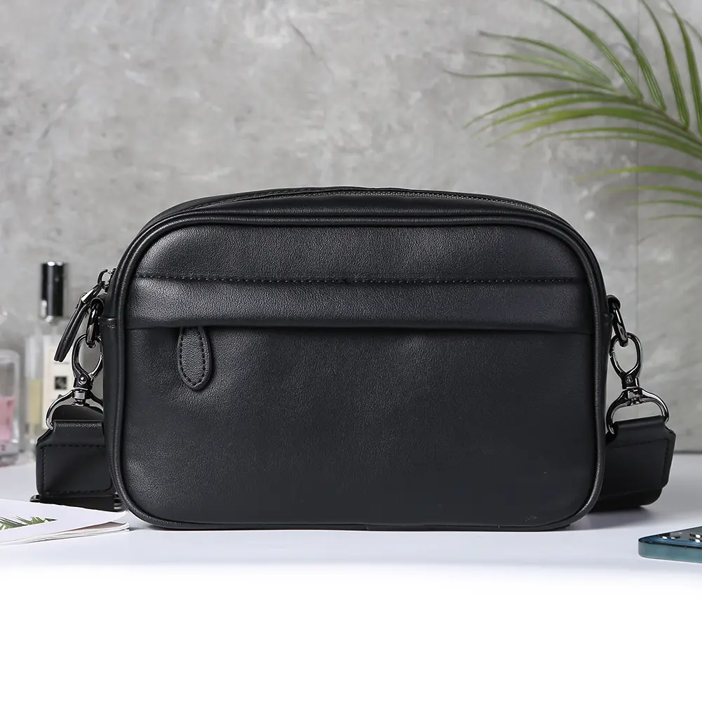 Vintage PU Leather Man Bags Small Square Shoulder Bags For Men Business Messenger Bags Male Fashion Handbag Casual Phone Pouch