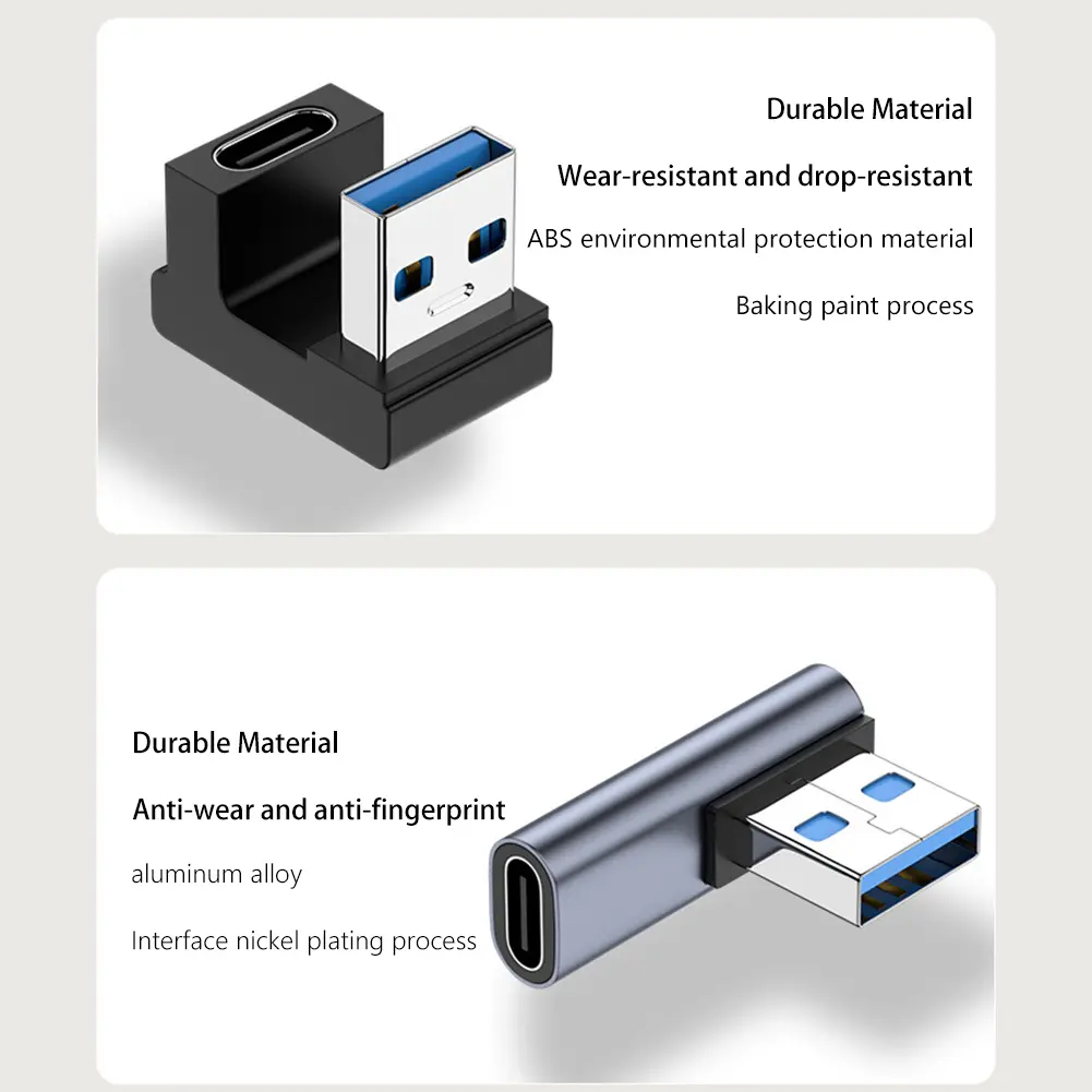 5V 3A Connector Adapter High-speed Transmission 10Gbps Charging Data Cable Adapter Universal Male To Female Adapter for Computer
