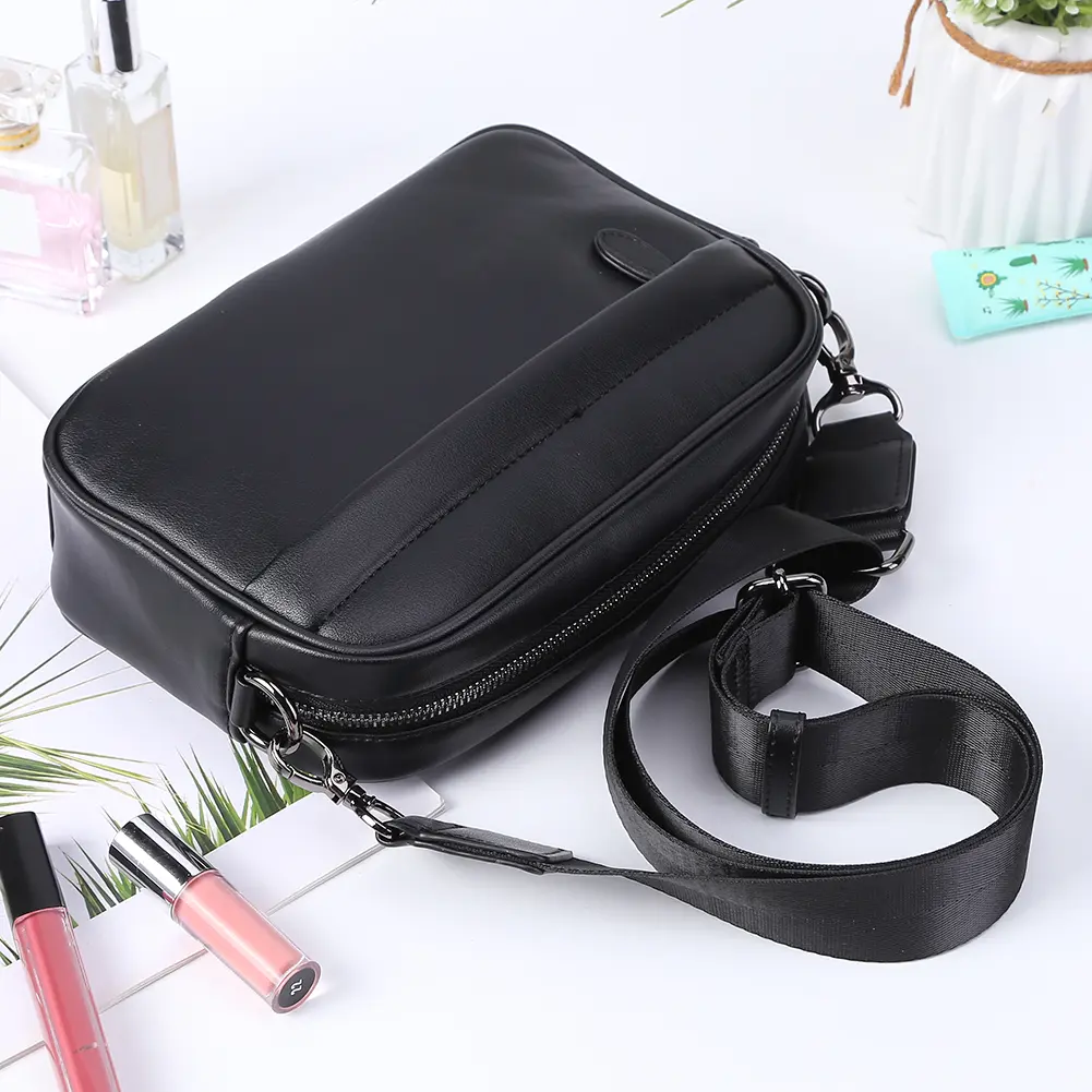 Vintage PU Leather Man Bags Small Square Shoulder Bags For Men Business Messenger Bags Male Fashion Handbag Casual Phone Pouch