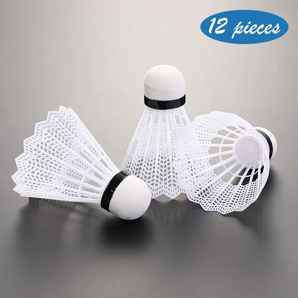 24/12X Plastic Badminton Shuttlecock Lightweight Badminton for Hitting Practice Portable Badminton for Practice Outdoor Supplies