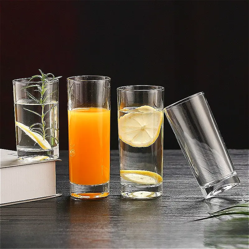 Multiple Capacity Glass Cups Juice Beverage Cups Transparent Simple Style Cocktail Glass Heat-resistant Water Bottle Wine Glass