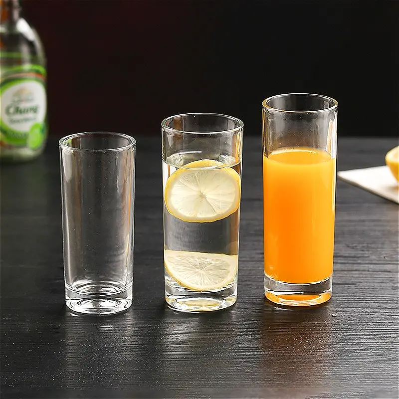 Multiple Capacity Glass Cups Juice Beverage Cups Transparent Simple Style Cocktail Glass Heat-resistant Water Bottle Wine Glass
