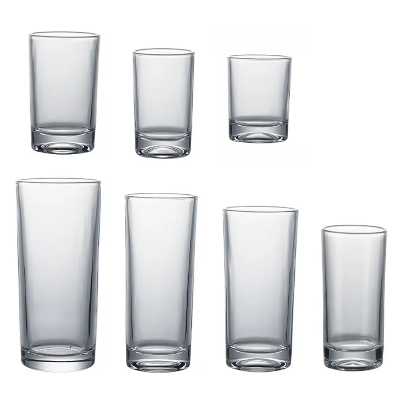 Multiple Capacity Glass Cups Juice Beverage Cups Transparent Simple Style Cocktail Glass Heat-resistant Water Bottle Wine Glass