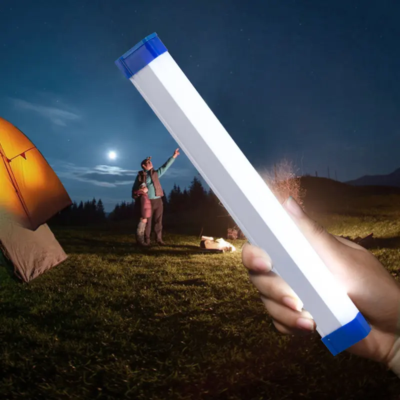 Portable Lamp LED Rechargeable Lamp Tube Emergency Light Magnetic Camping Lights Lightinging Outdoor Camping Vehicle Hard Strip