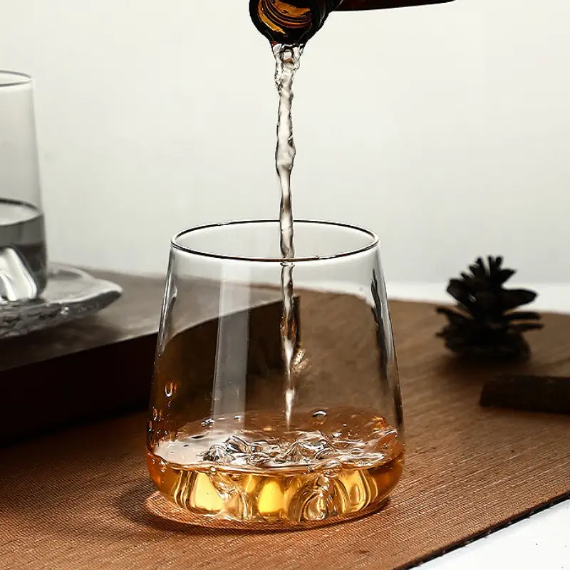 230ml/455ml/370ml Creative Whiskey Glass Transparent Cocktail Glass Elegant Glass Cup Transparent Beer Glass Outdoor Tableware