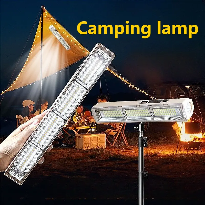 Camping Lamp Dimmable LED Lamp Tube LED Magnetic Light Outdoor Lighting Home Rechargeable Lamp Tube with Hook Camping Equipment