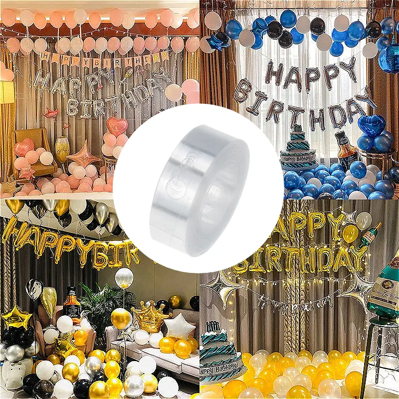 5pcs Balloon Chain Balloon Connect Chain Strip Double Hole Chain Strap Clips Balloon Accessories Party Decoration Wedding Decor