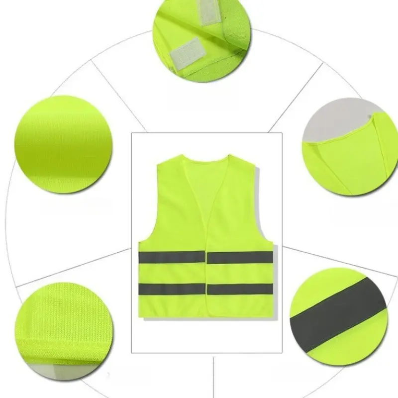 Car Reflective Safety Vest Breathable High Visibility Jacket Night Reflective Vest Night Construction Traffic Safety Clothing