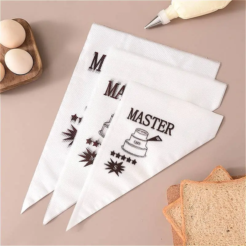 200pcs Disposable Pastry Bags Cake Cream Decoration Kitchen Cup Cake Piping Tools Baking Accessories Icing Food Preparation Bags