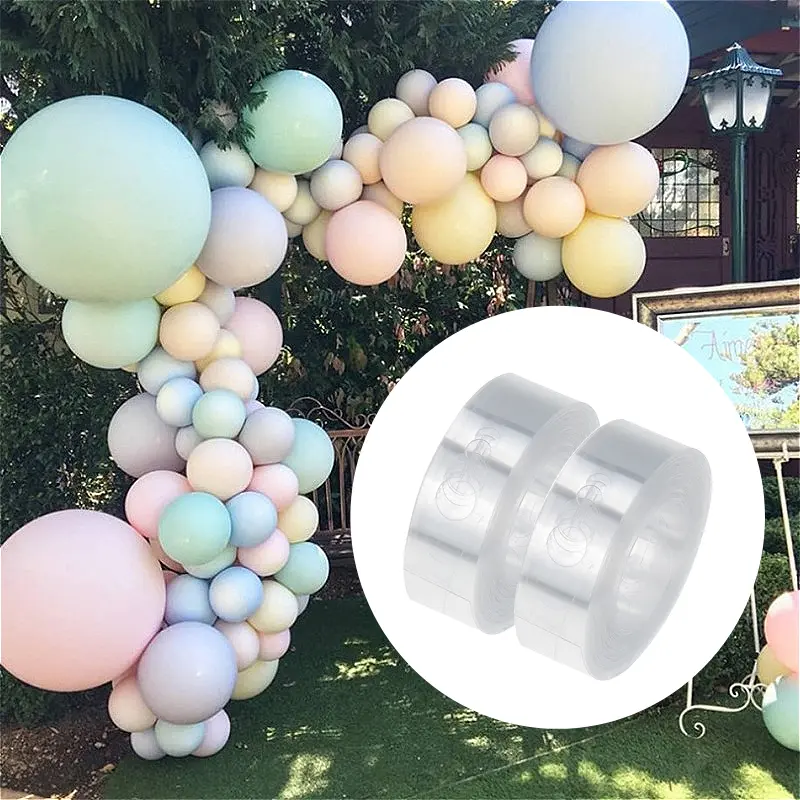 5pcs Balloon Chain Balloon Connect Chain Strip Double Hole Chain Strap Clips Balloon Accessories Party Decoration Wedding Decor