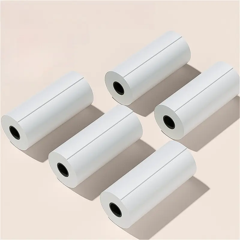 5 Rolls Thermal Paper Camera Printing White Children Camera Wood Pulp Instant Print Kids Rolling Paper Miniprinter Accessories