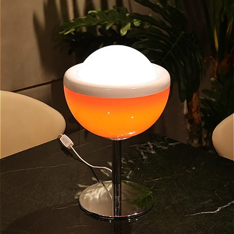 Retro Table Lamps Bedroom Bedside Lamp Living Room Nordic Tulip Shaped Lamp Brightness Dimming Ambient Light Home Decorations