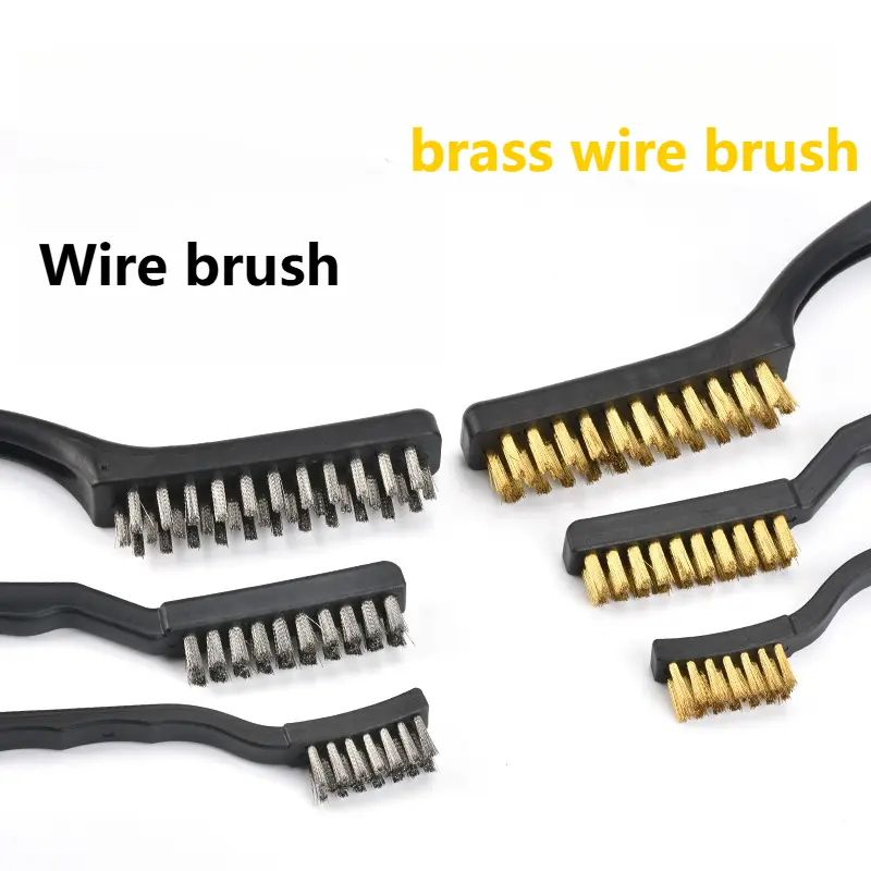 1pcs Wire Brush and Copper Brush Wire Brush Rust Scrub Remove Cleaning Tools Machinery Molds Parts Manual Cleaning Accessories