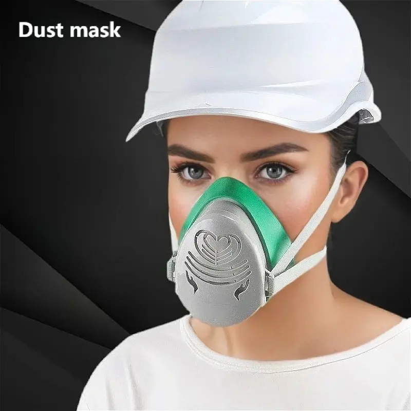 Dustproof Mask Self-Priming Filter Dust Half Mask Respirator Face Mask Suitable for Spray Paint House Decoration Grinding Dust