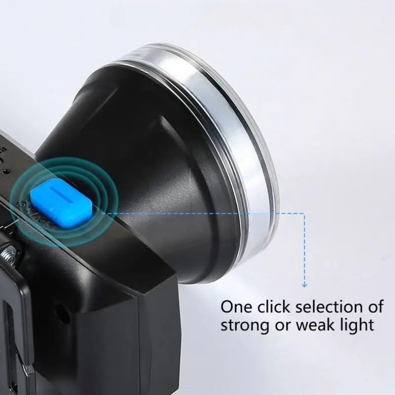 Headlamp LED Rechargeable Flashlight Super Bright Camping Lamp Head-mounted Lighting Waterproof Work Light for Outdoor Fishing