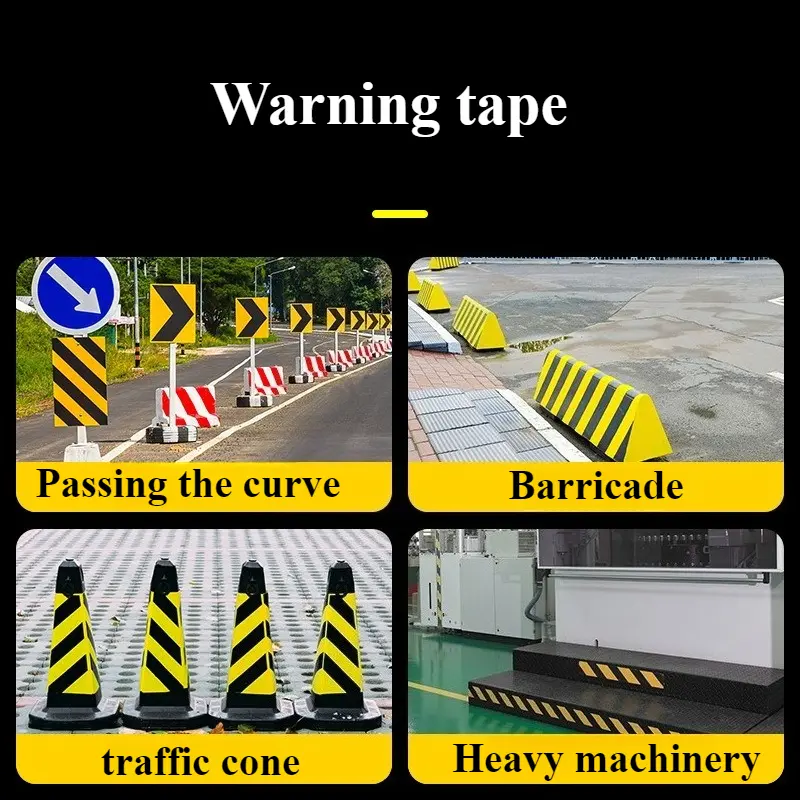 Black Yellow Reflective Tape Sticker Self-adhesive Car Safety Warning Reflective Film Truck Tape Road Marking Tape Accessories