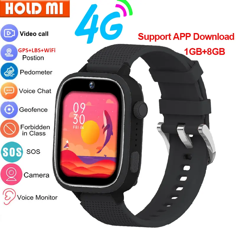 8GB Smart Watch Kids 4G GPS WiFi SOS Location Tracker Music Video Call Clock Children Smartwatch Camera for Boys Girls Gifts