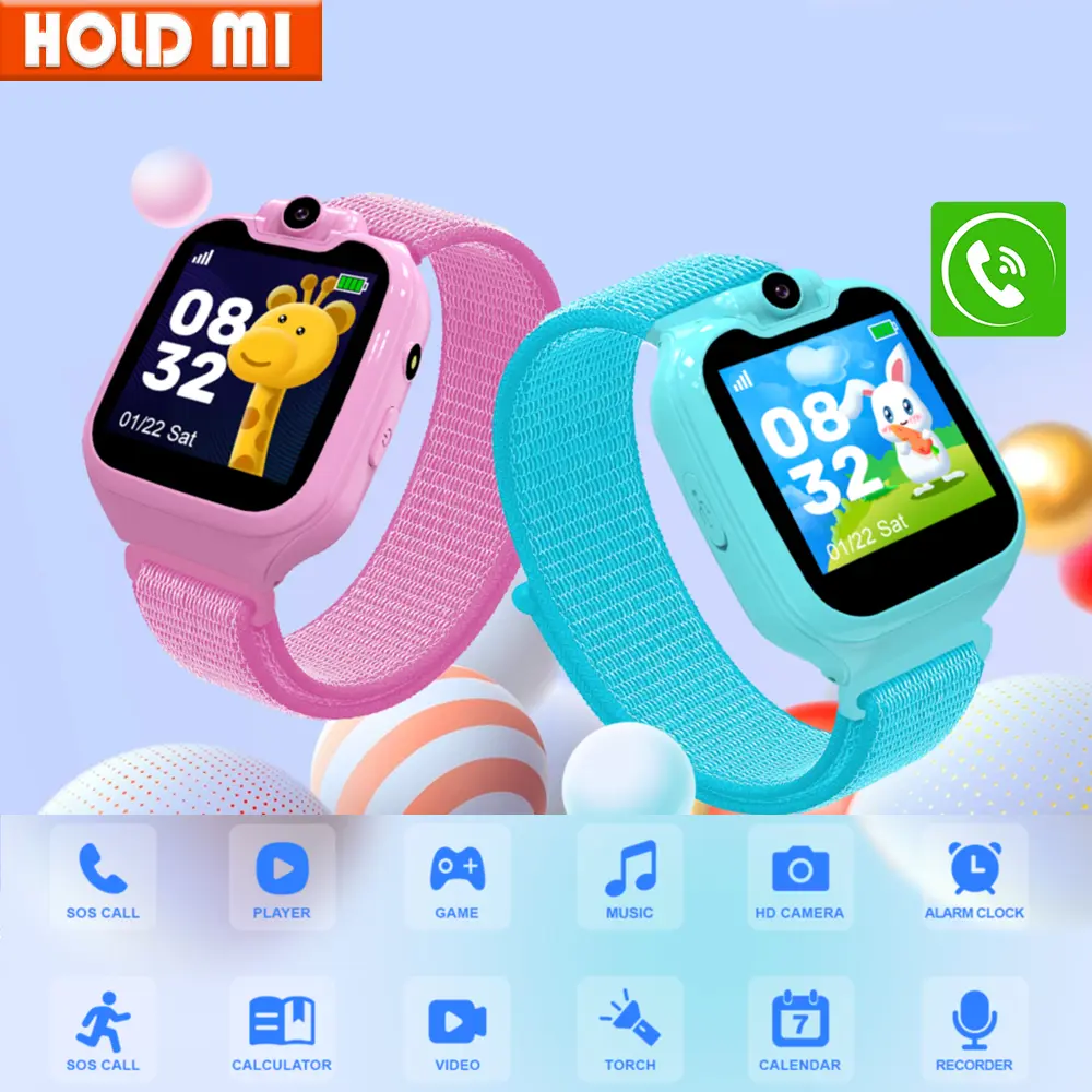 New Kids Smart Watch Phone Call SOS 16 Games With 512M TF Card Music Video Recording Children Smartwatch Camera Boys Girls Gifts