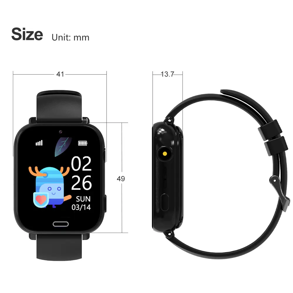 New Smart Watch Kids 4G Phone WIFI LBS Tracker Location Games Video Call Alarm Clock Children Smartwatch Camera Boys Girls Gift
