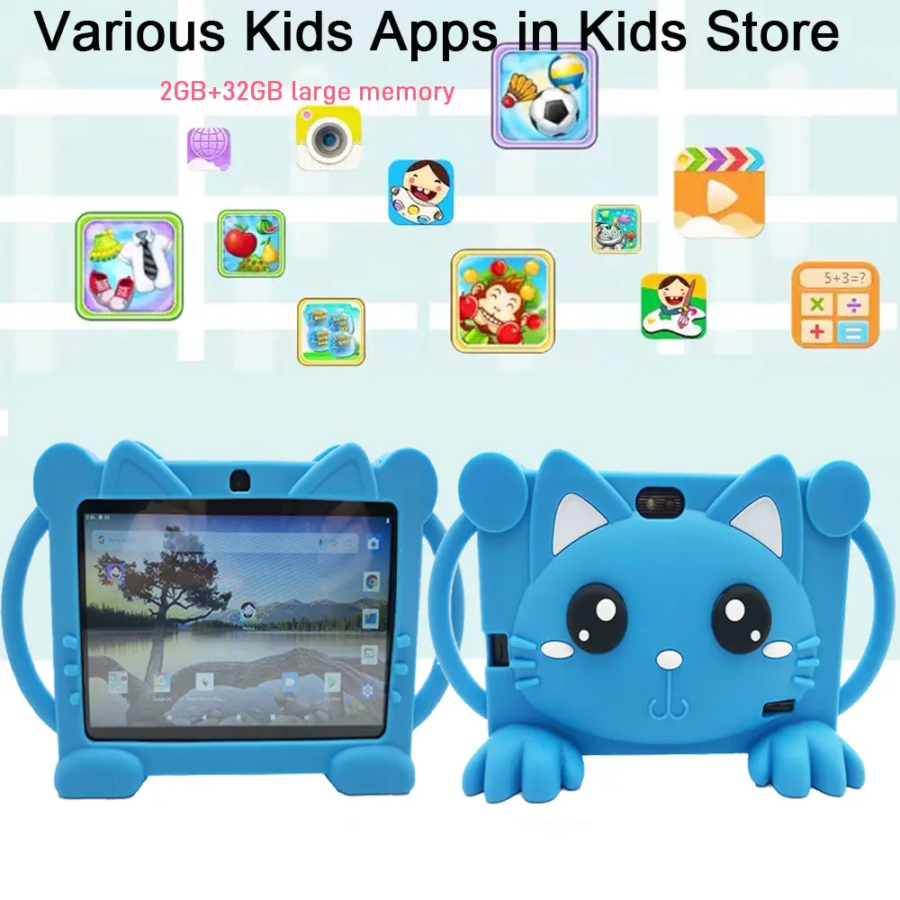 Tablet Kids Android 7 Inch 32GB 5G WiFi Bluetooth Toddlers Tablet PC Toddler Educational Learning Toys Children Boy Girl Gifts