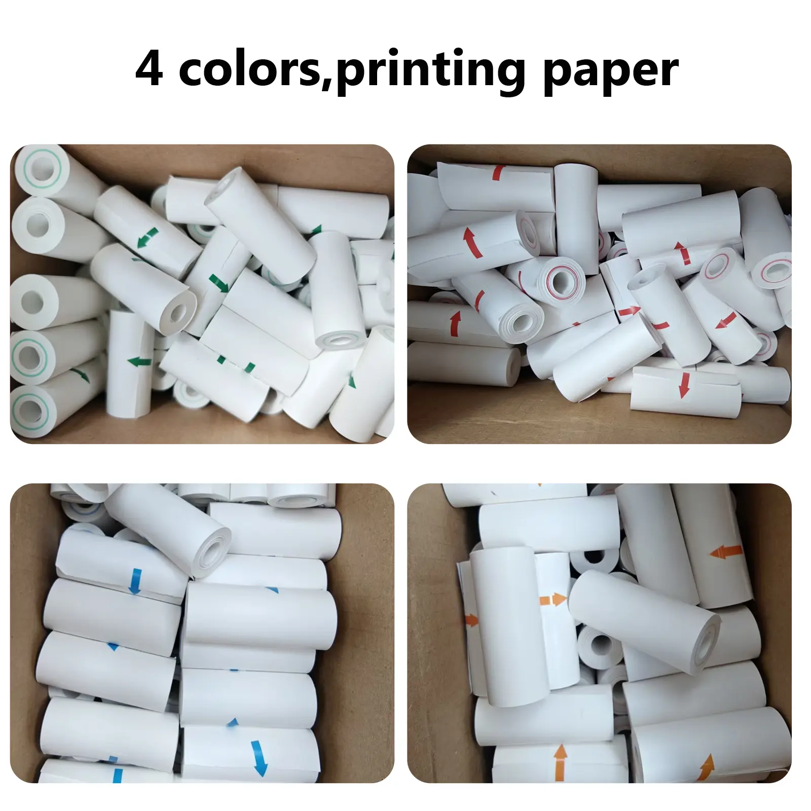 4 Rolls Thermal Paper for Color Printing Colors Paper for Instant Printing Camera Kids Color Papers No Ink Print