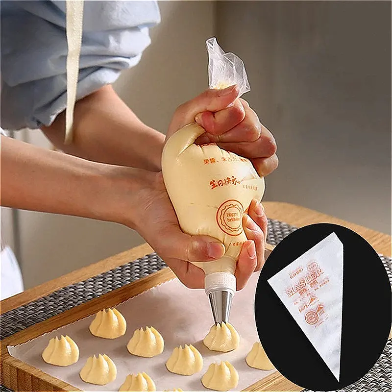 200pcs Disposable Piping Bags Cing Fondant Cake Cream Squeeze Cream Bags for Decorating Pastries Cakes Baking Tools Accessories