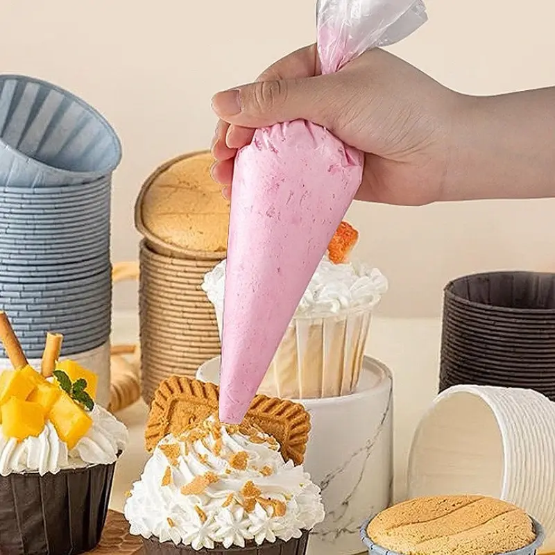 100pcs Piping Bags Kit Disposable Cream Squeeze Bags Cake Decoration Tools for Pastry Cream Accessories Cupcakes Baking Tools